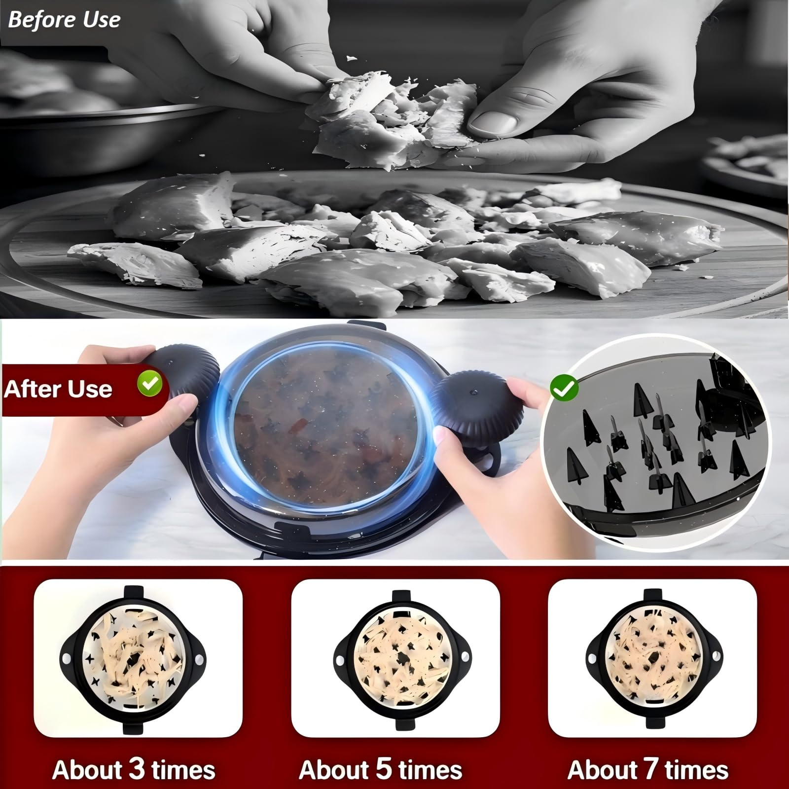 TAREG BPA-free kitchen gadget designed for durable, versatile shredding tasks.