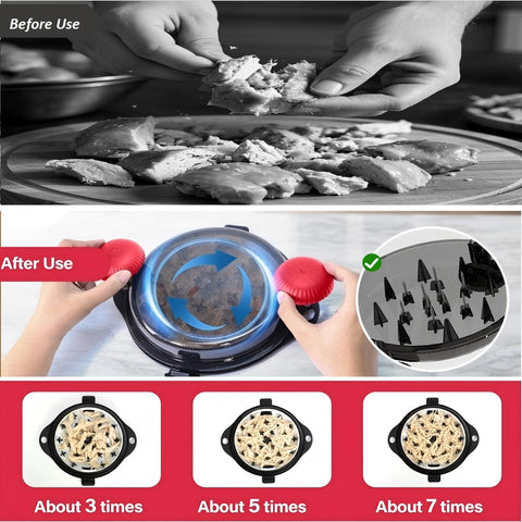 TAREG Twist Pro removable plate enables fast unloading of shredded meat
