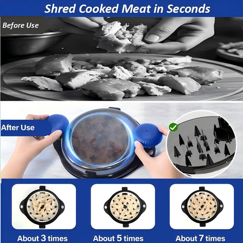 TAREG Twist Pro removable plate enables quick unloading of shredded meat during prep