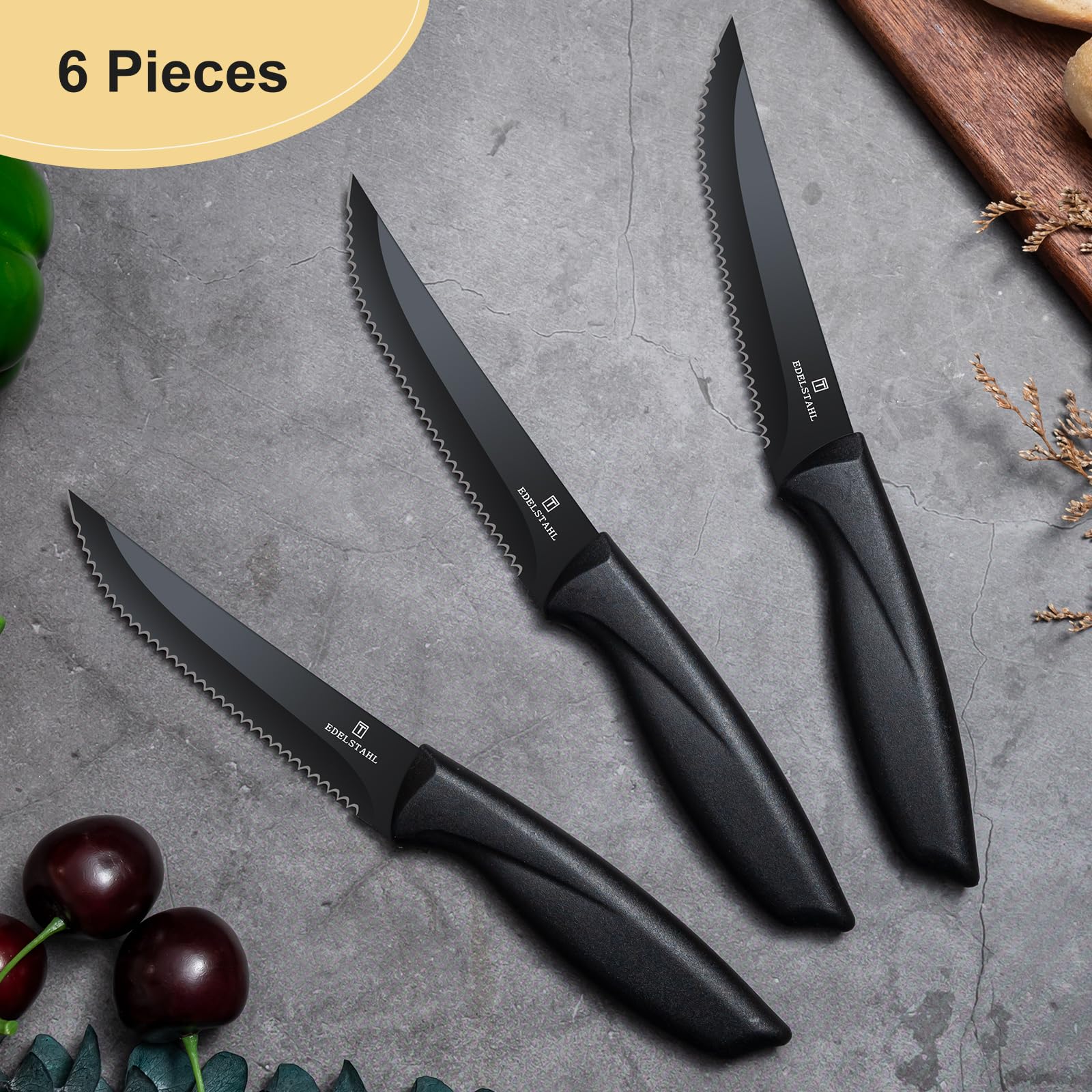 Targzier dishwasher-safe steak knives simplify cleanup after family dinners
