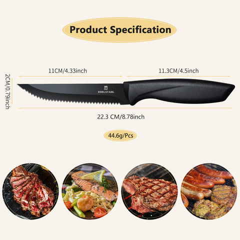 Targzier durable blade steak knife with corrosion resistance for years of use