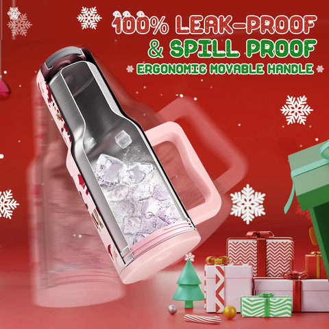 Car cup holder-friendly design fits most vehicles for convenient driving hydration.