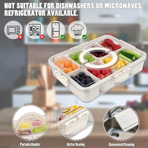 TAROSE Snackle Box portable handle for easy transport.