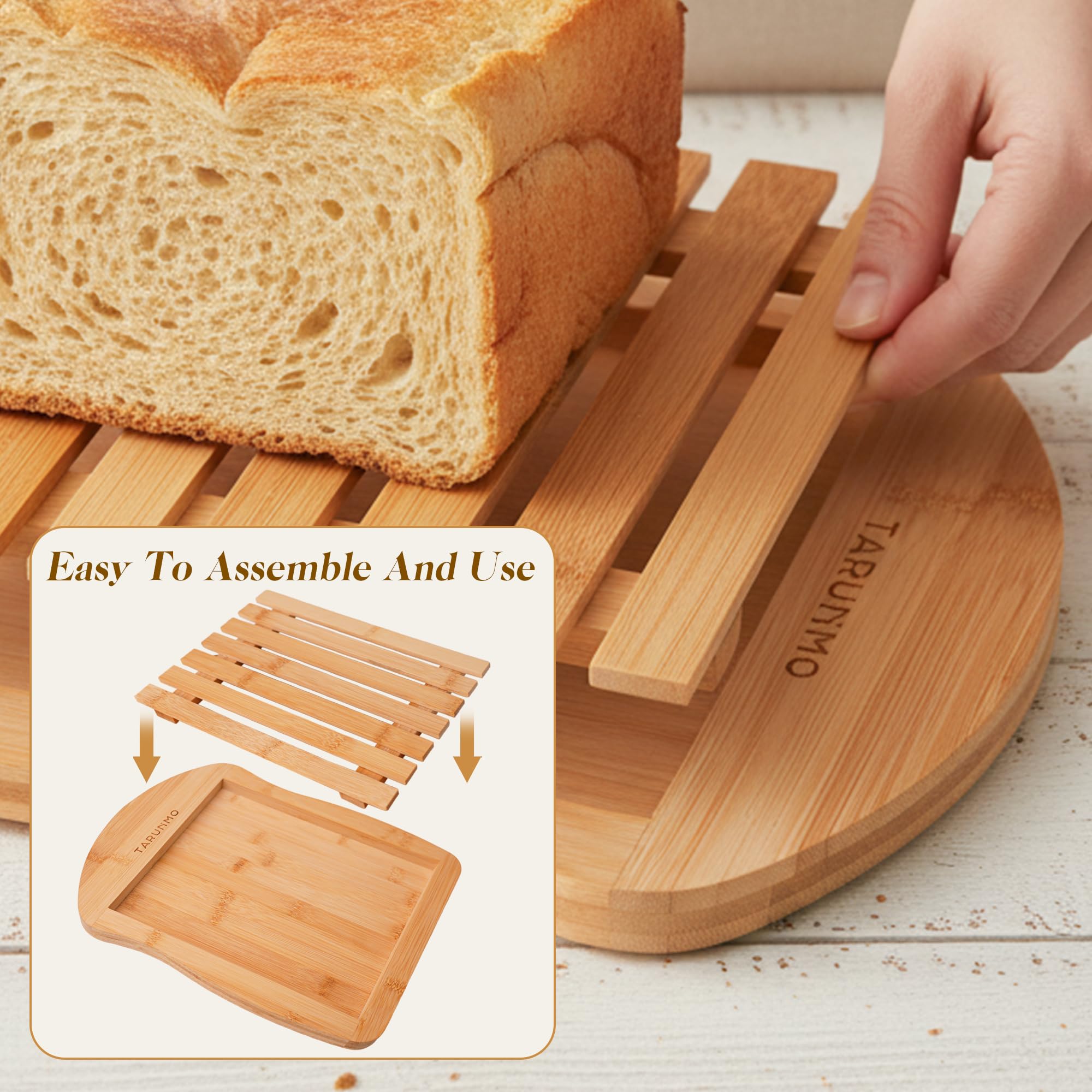 Tarunmo serving tray base doubles as a stylish bread and snack display.