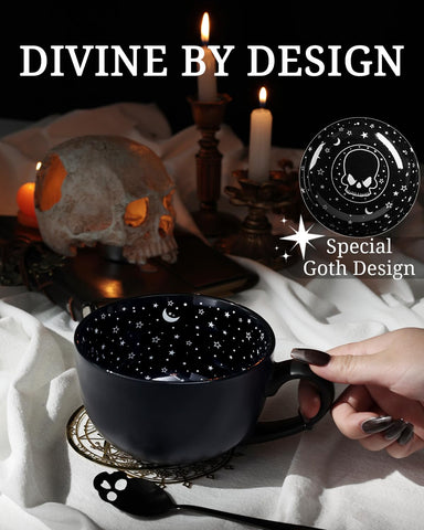 Taruzil skull spoon with 304-grade stainless steel, easy stirring.