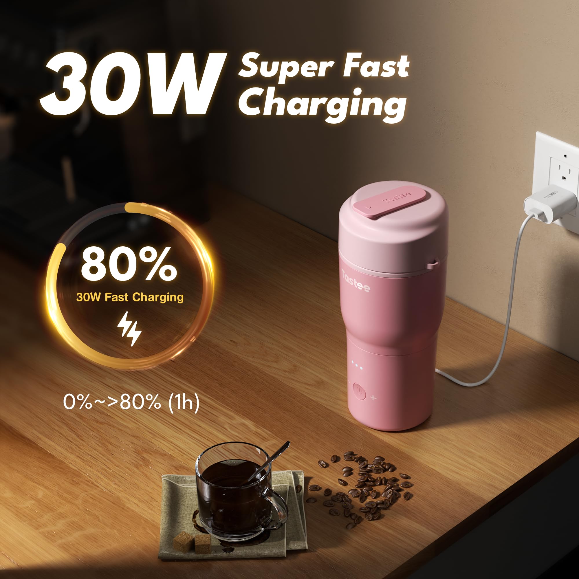 Tastee heated mug leak-proof body demonstrates secure spill-free travel