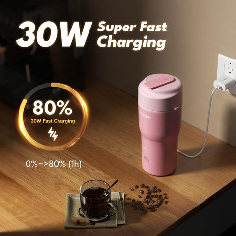 Tastee heated mug leak-proof body demonstrates secure spill-free travel