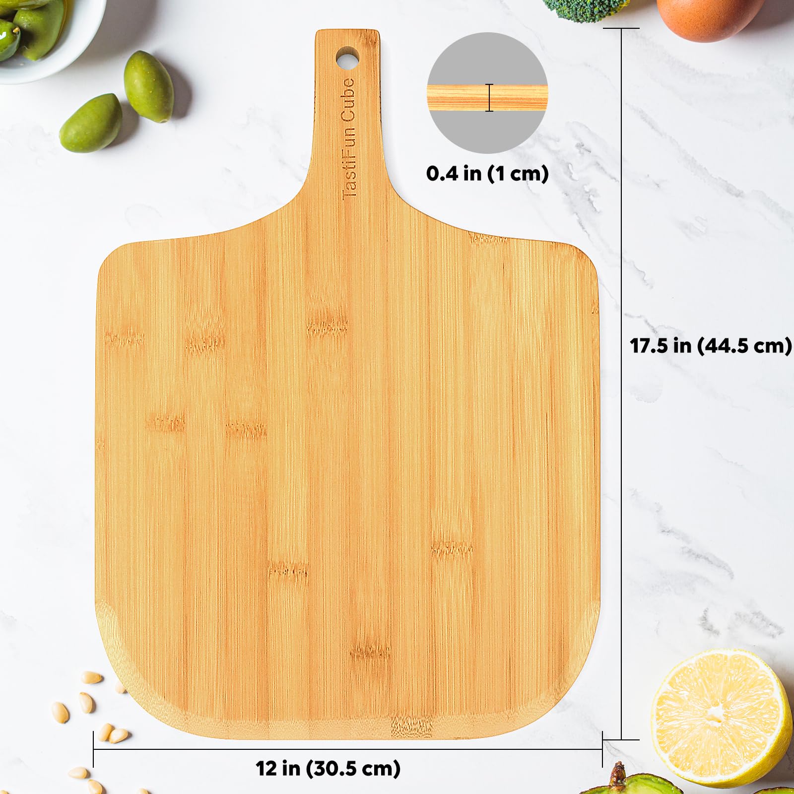 TastiFun Cube 1.6 lb lightweight bamboo pizza peel