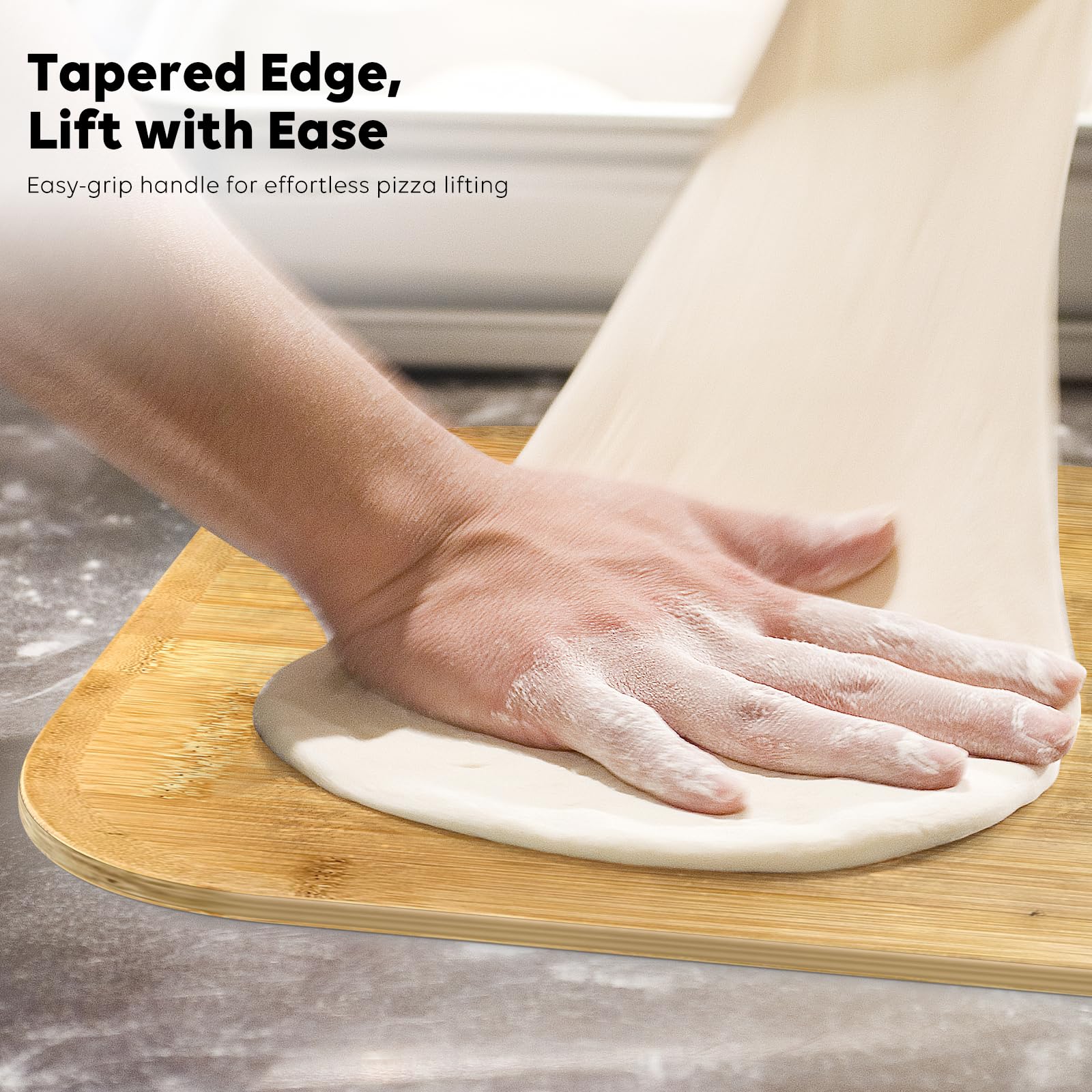 TastiFun Cube no-stuck dough surface aids pizza launch
