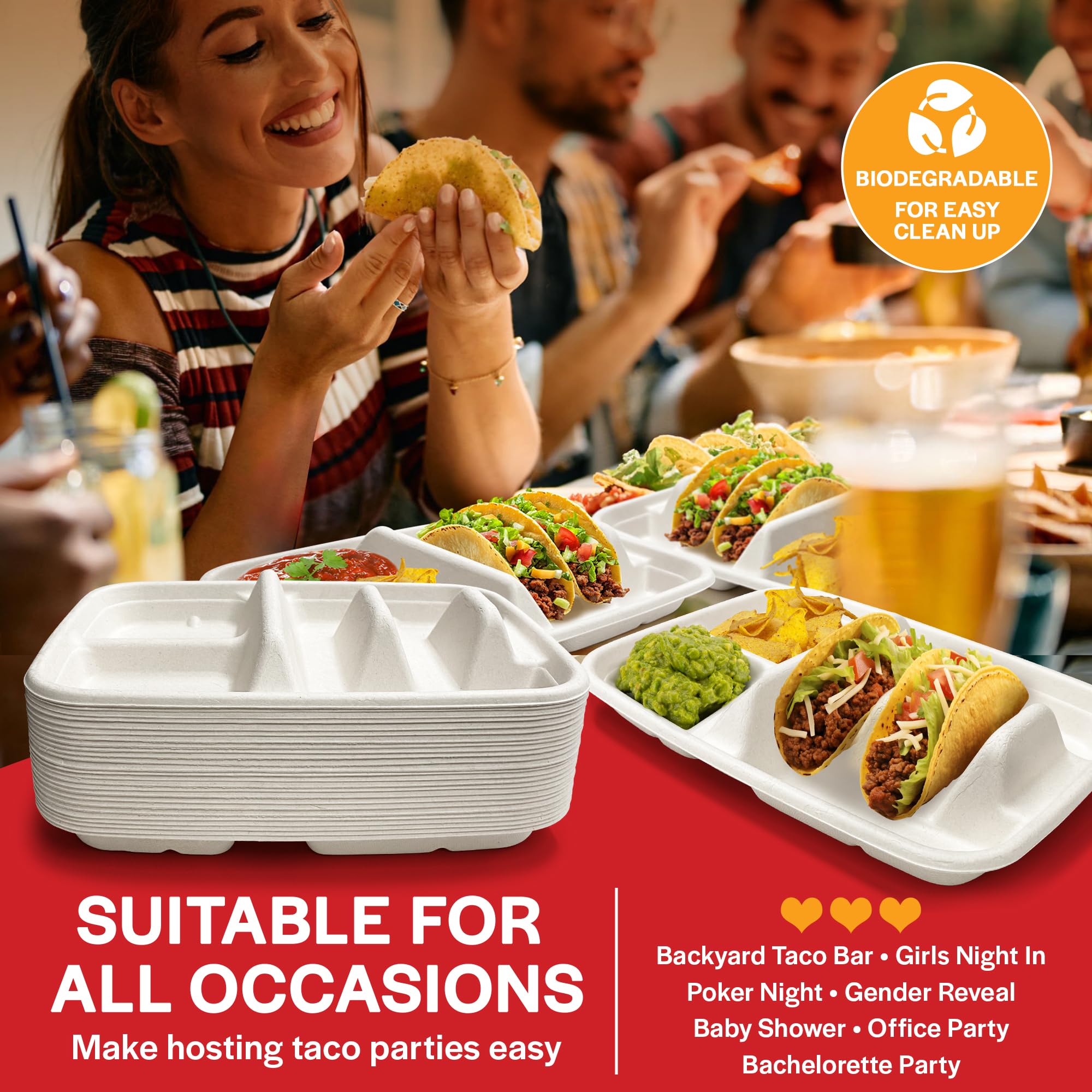 Tasty Taco 6-inch shell compatibility ensures versatile meal setup.