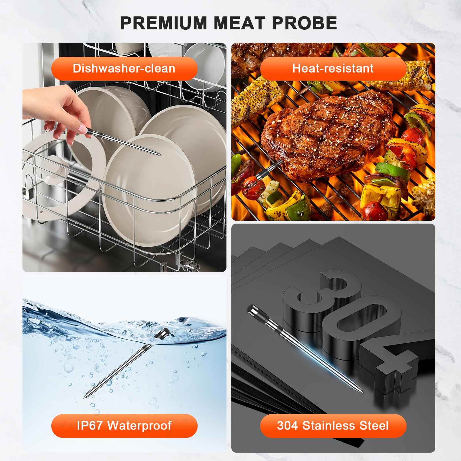 TASTYTI magnetic base and large backlit display enable hands-free viewing.