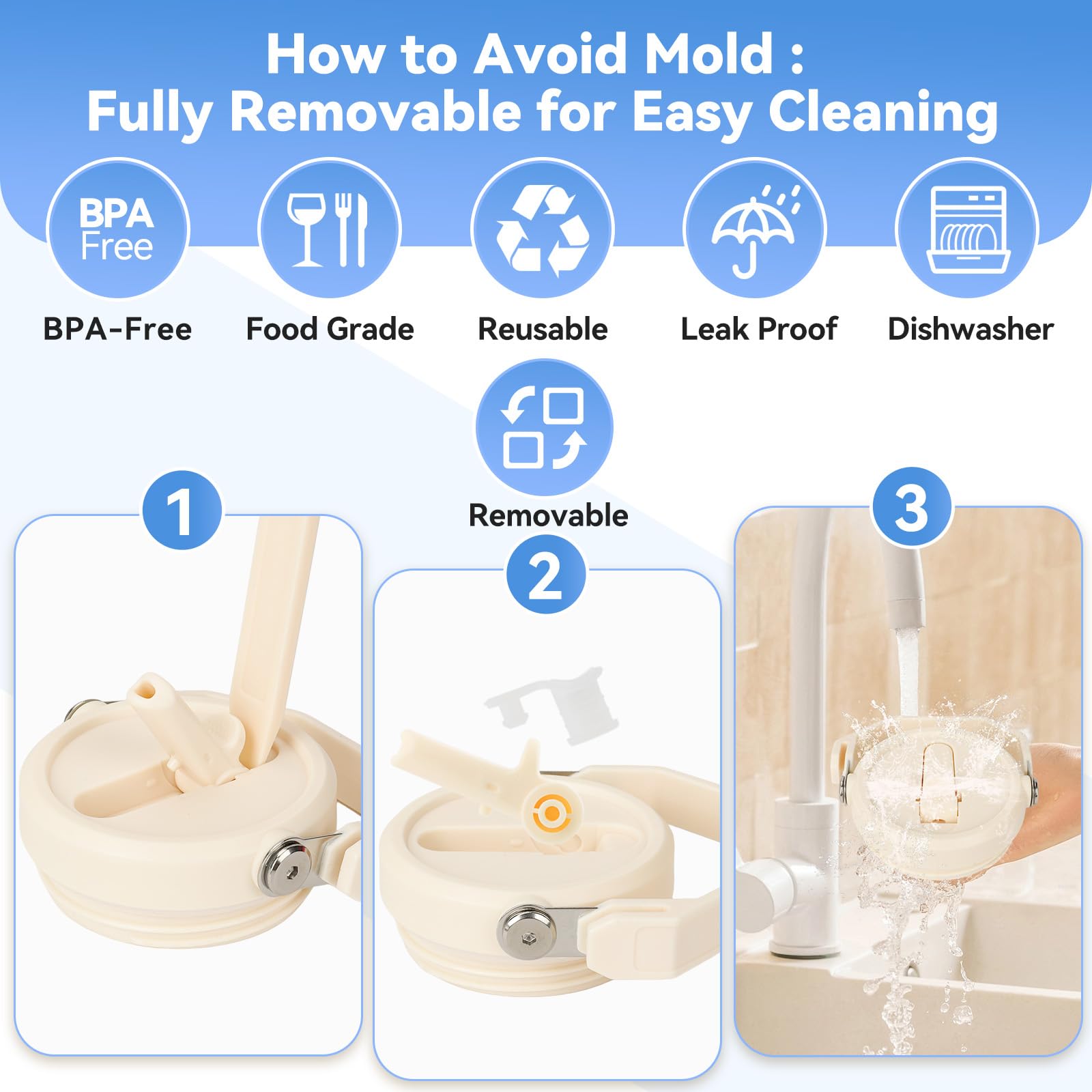 Tatamy BPA-free cream lid emphasizing safety and reuse.