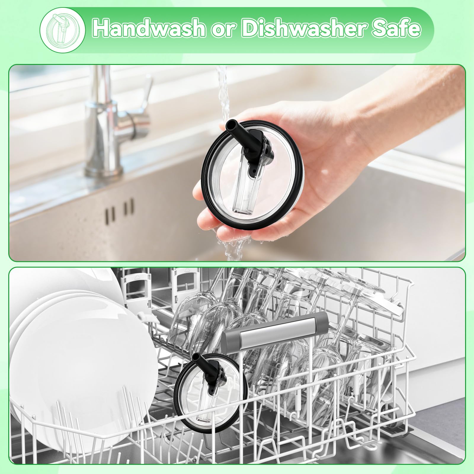 Tatamy dishwasher-safe lid for convenient cleaning after trips