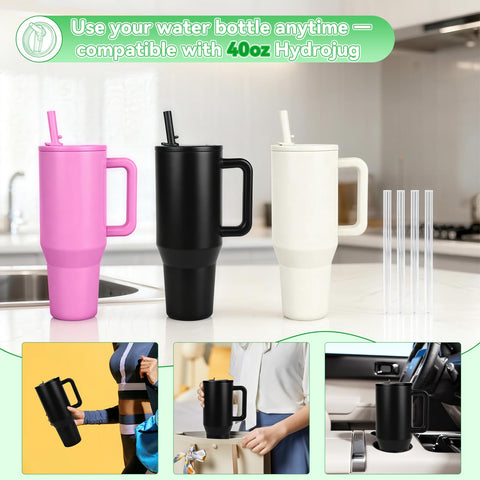 Tatamy compatible 40 oz lid with HydroJug handle noted