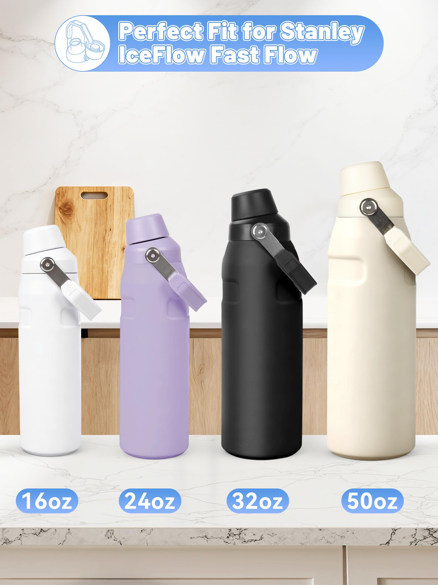 Tatamy Stanley IceFlow lid 36oz cap holder highlights convenient on-the-go sealing.