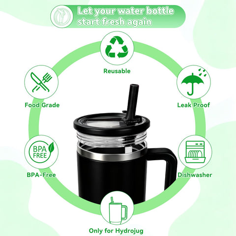 Tatamy travel set includes two lids and four long straws for sharing on the go