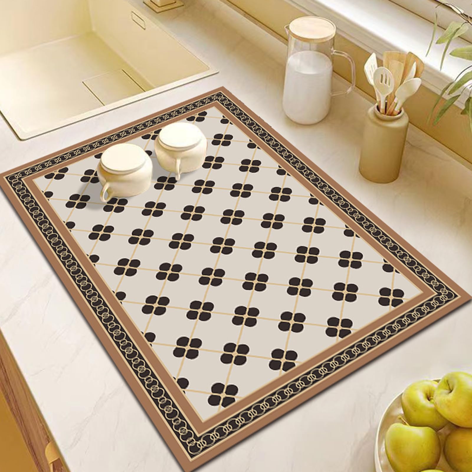 Tatibana dish drying mat is hand-washable and air-dries for easy upkeep