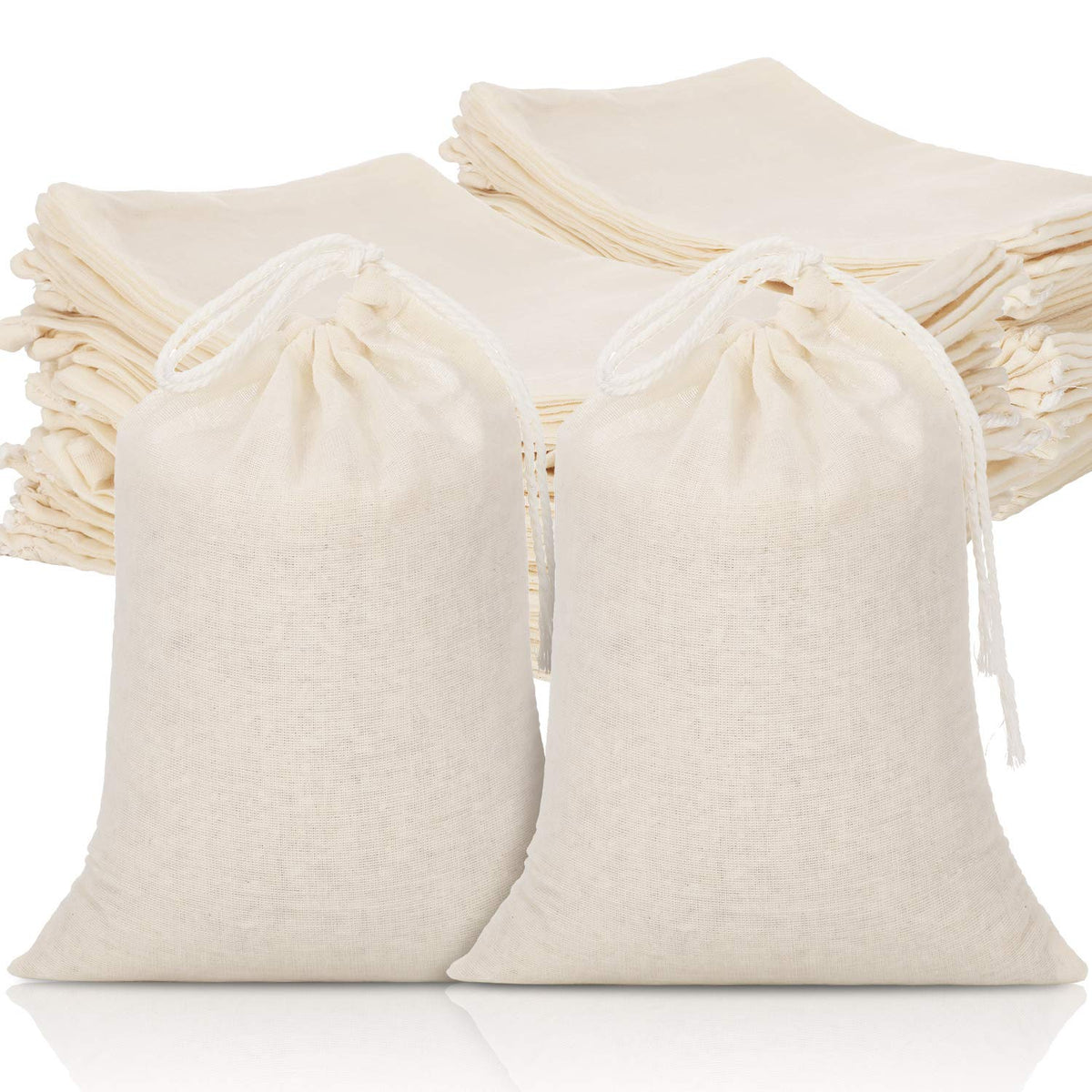 Tatuo muslin drawstring bags for party favors and gifts