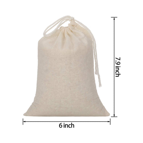Tatuo natural cotton bread bags for homemade loaves