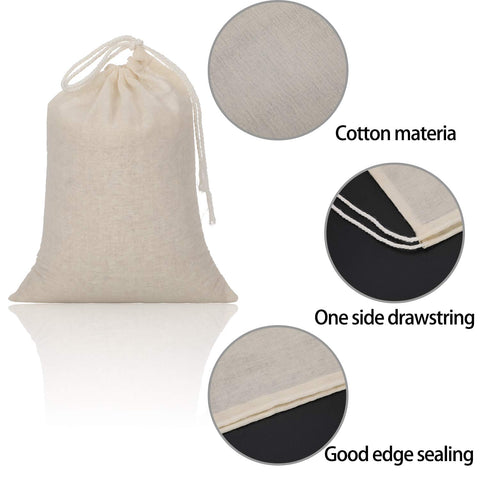 Tatuo reusable cotton storage bags for grains and spices