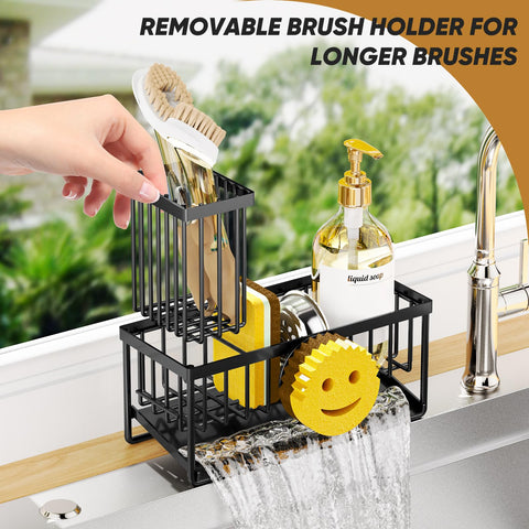 Taugast large-capacity kitchen caddy fits sponges, soap, and brushes