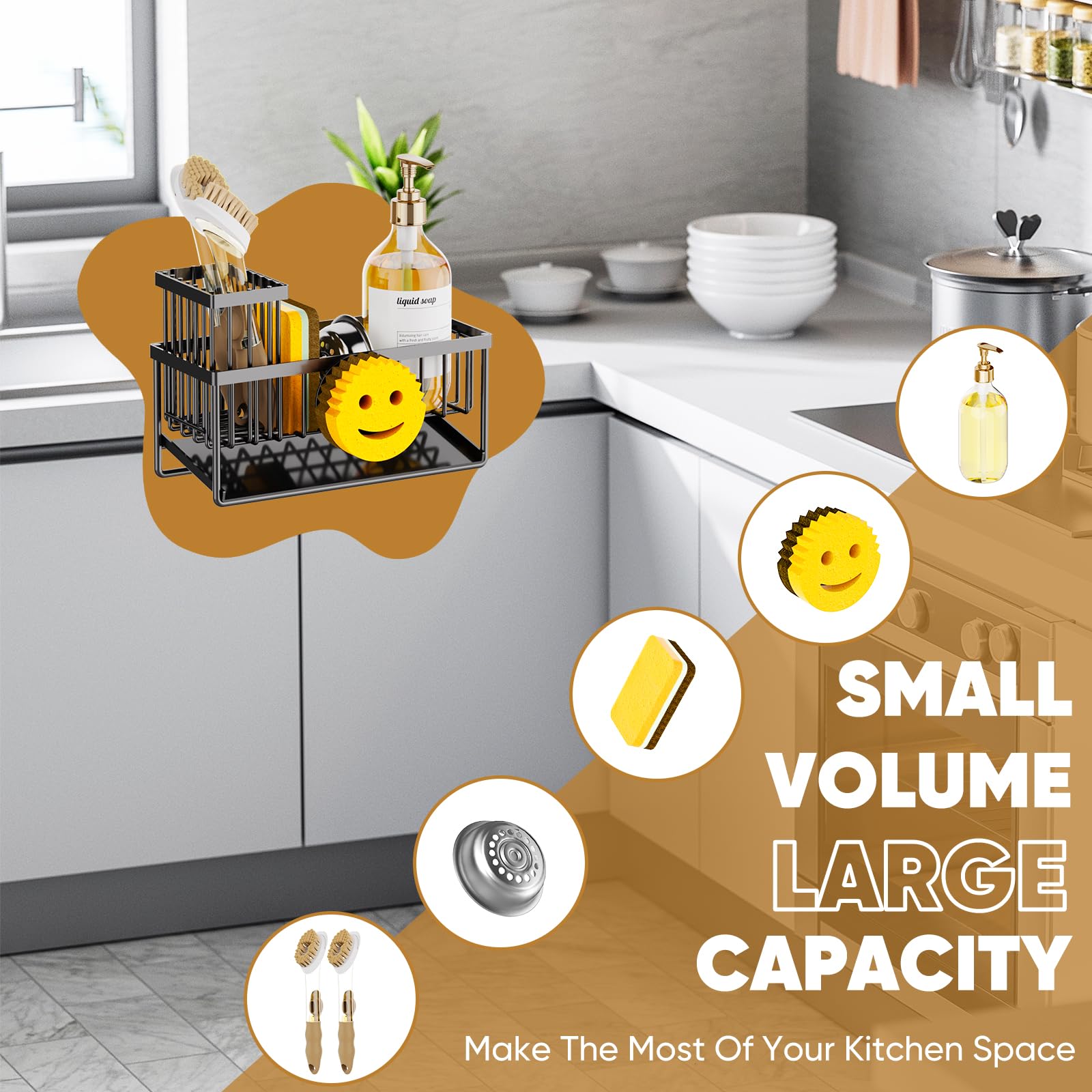 Taugast patent-pending sink organizer adds functional storage with style