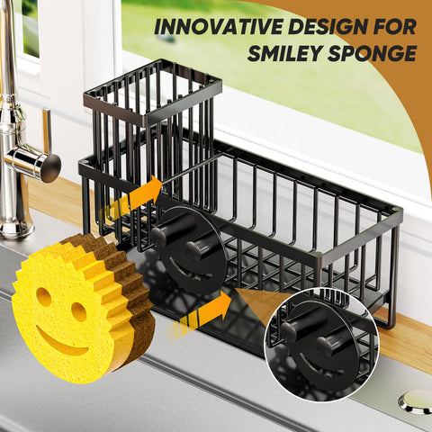 Taugast self-draining sponge holder drains water into sink to reduce mess