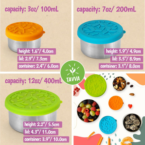 TAVVA leakproof silicone lid provides secure seals for kids meals