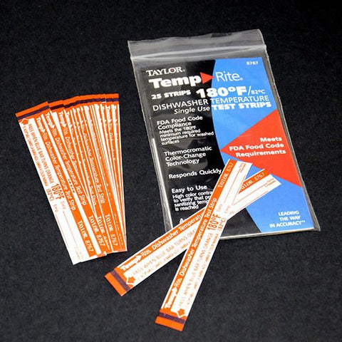 Taylor 8767J dishwasher thermometer with color-change band for cycle temperature verification
