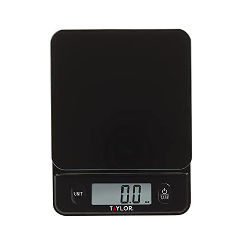 Taylor Glass Top Scale front view showing a sleek, precise kitchen tool for portioning