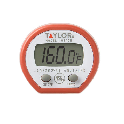 Taylor thermometer in pocket case with clip for portable kitchen checks.