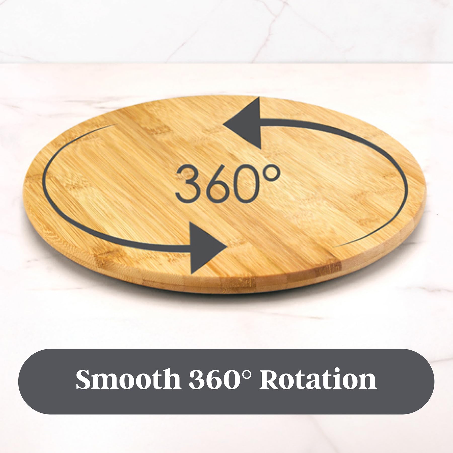 TB Home Bamboo Lazy Susan highlights natural grain and eco friendly design