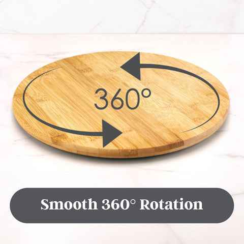 TB Home Bamboo Lazy Susan highlights natural grain and eco friendly design