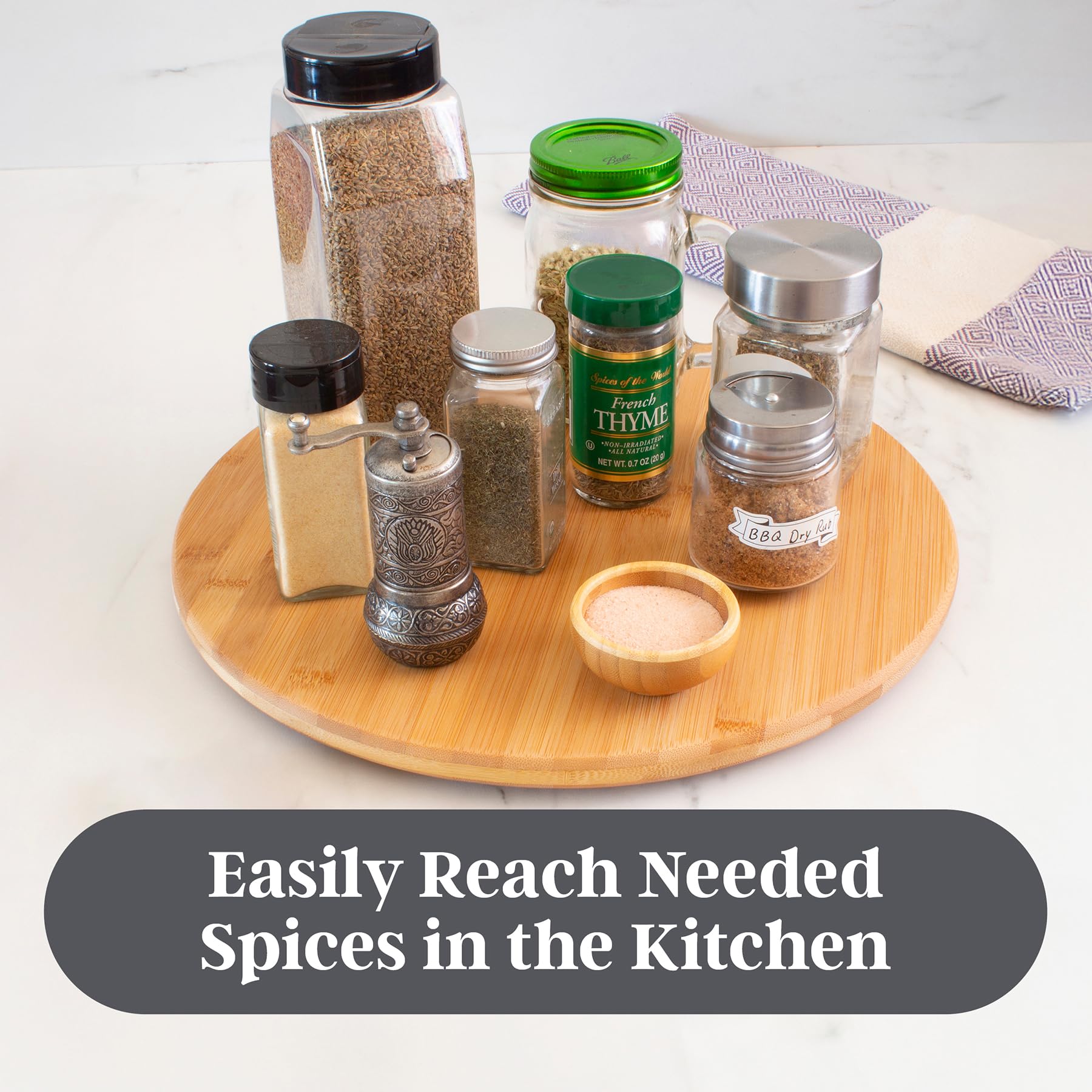TB Home Lazy Susan in pantry to maximize space and reduce clutter