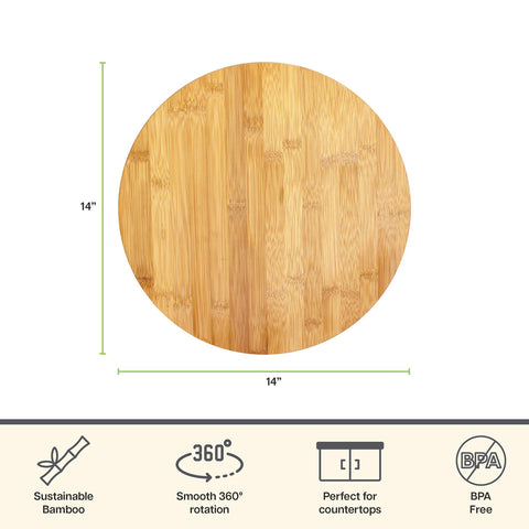 TB Home Lazy Susan base stays steady on countertops during use