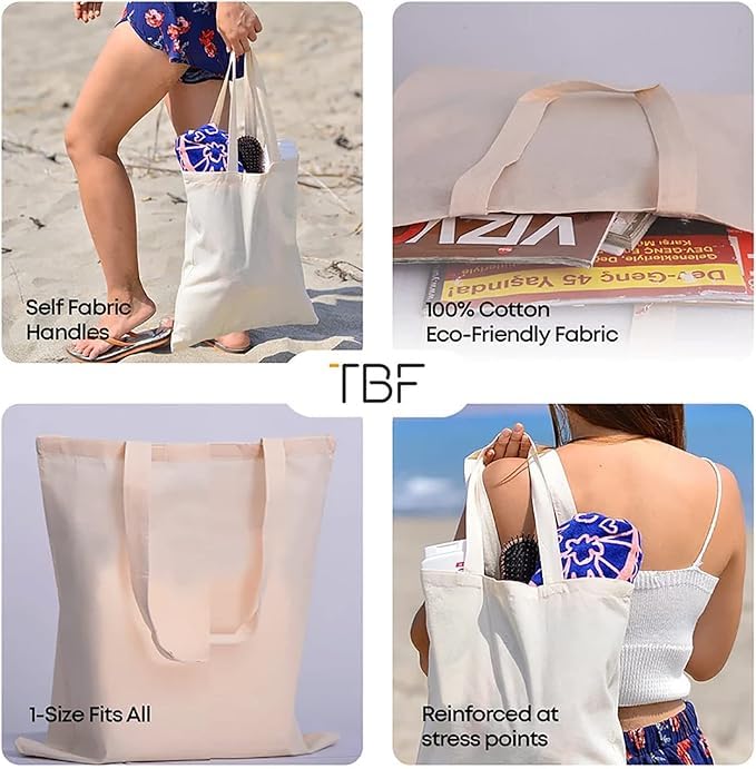 TBF bulk canvas totes pack ready for conventions and promotional events.