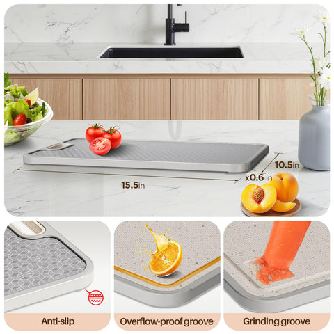 TBFWiCO durable dishwasher-safe cutting board resists warping and stains.