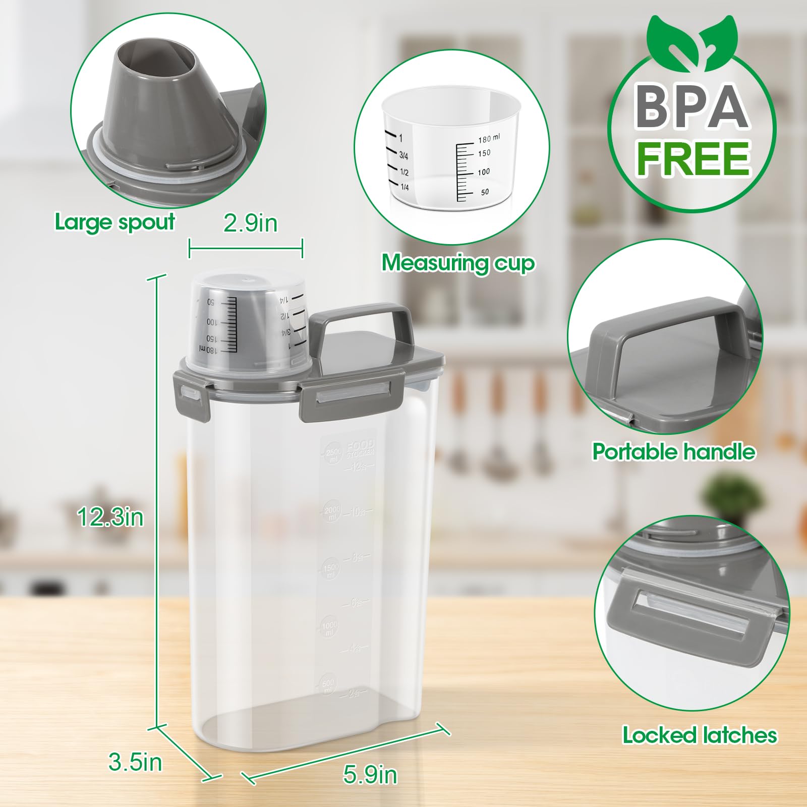 TBMax BPA-free material supports safe, dry pantry storage.
