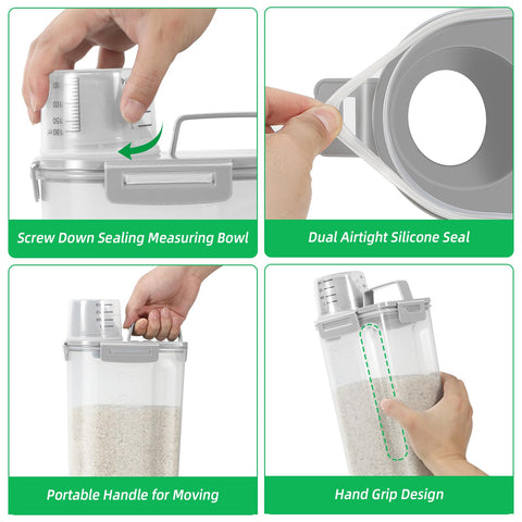 TBMax container includes a measuring cup for easy portions