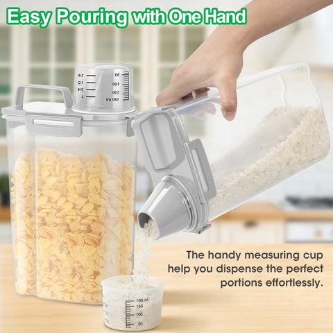 TBMax rice container's transparent body for quick stock checks