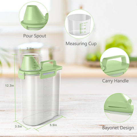 TBMax transparent body shows contents at a glance for easy pantry checks.