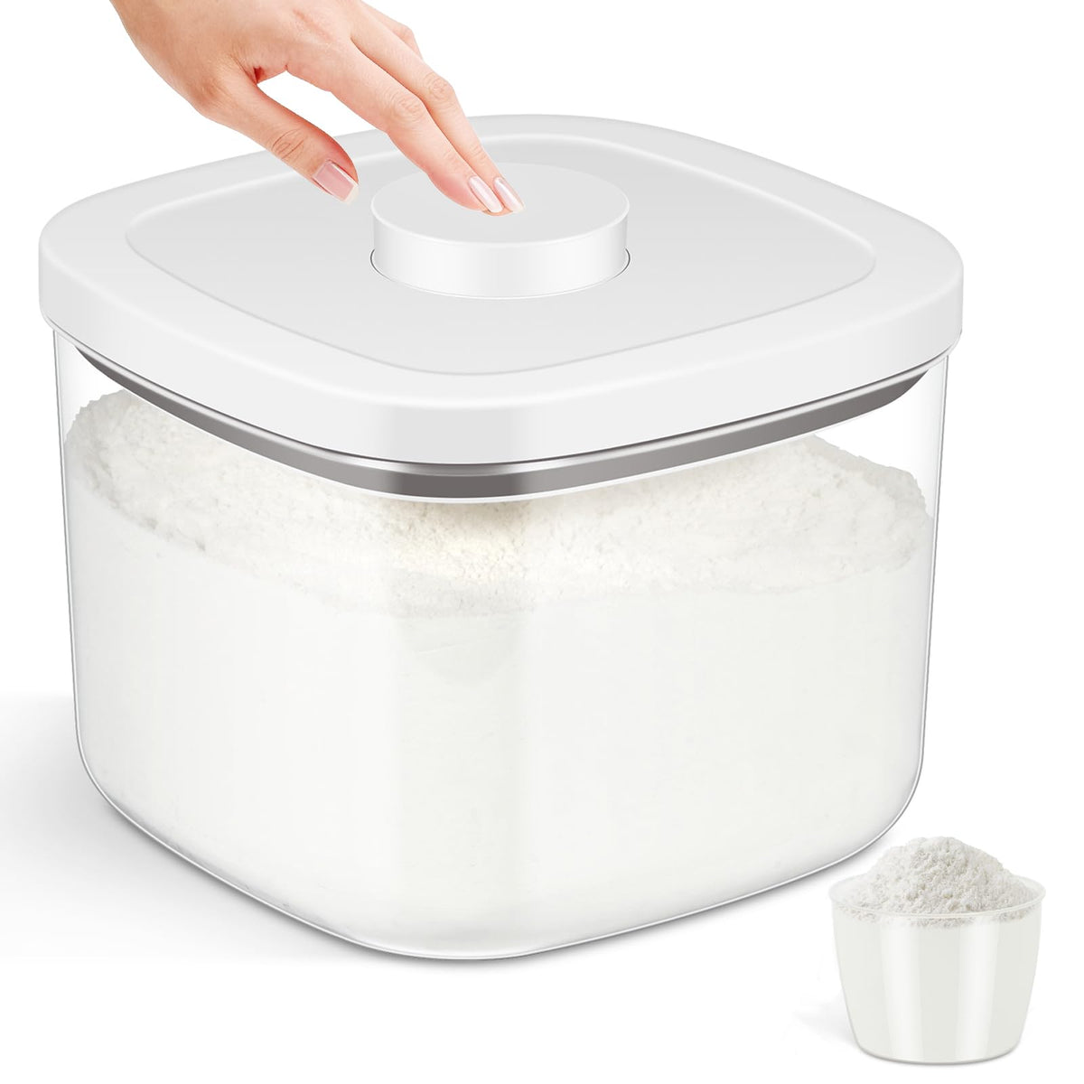 TBMAXS airtight rice container with clear body for quick refills