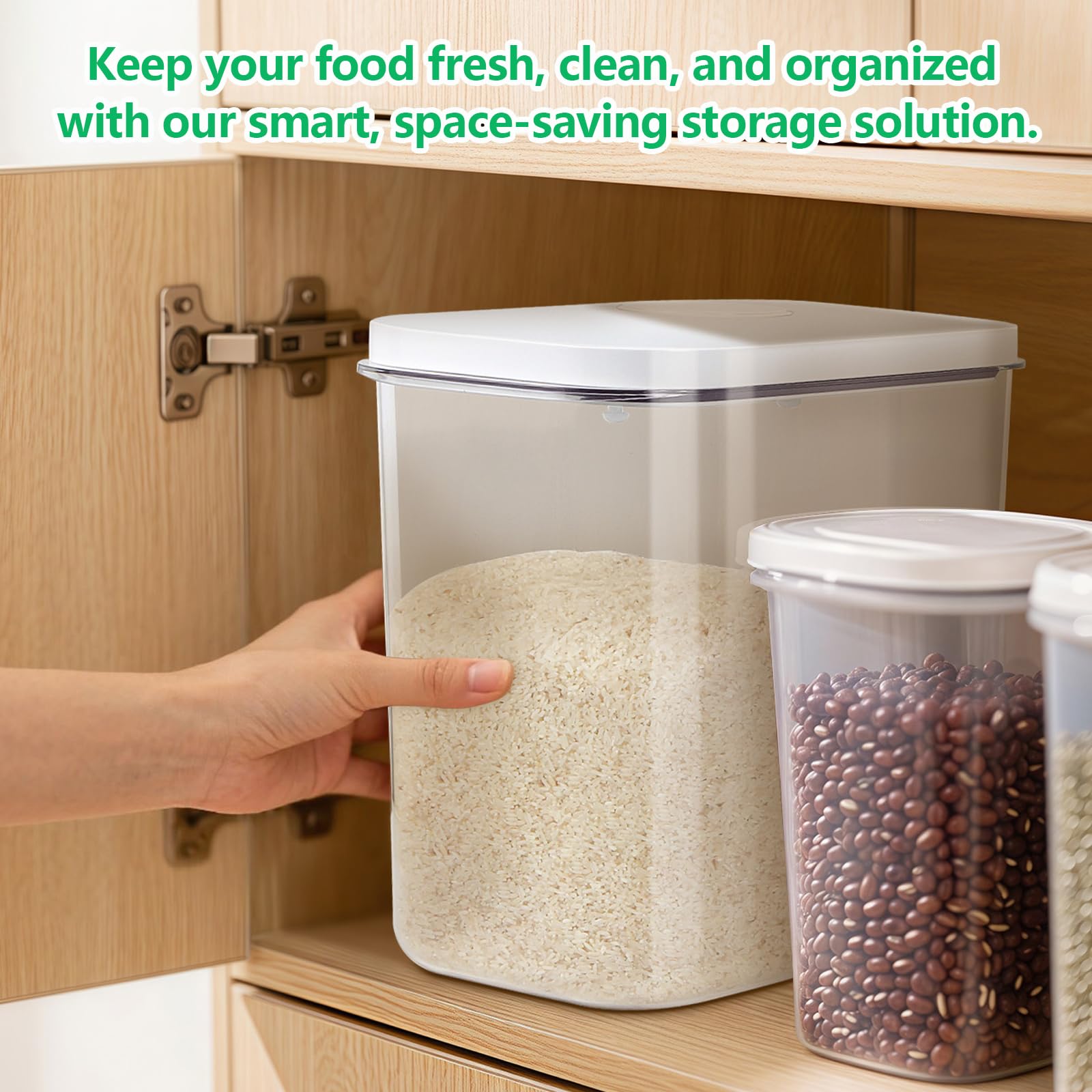 TBMAXS clear tall storage bin offers quick visibility of contents.
