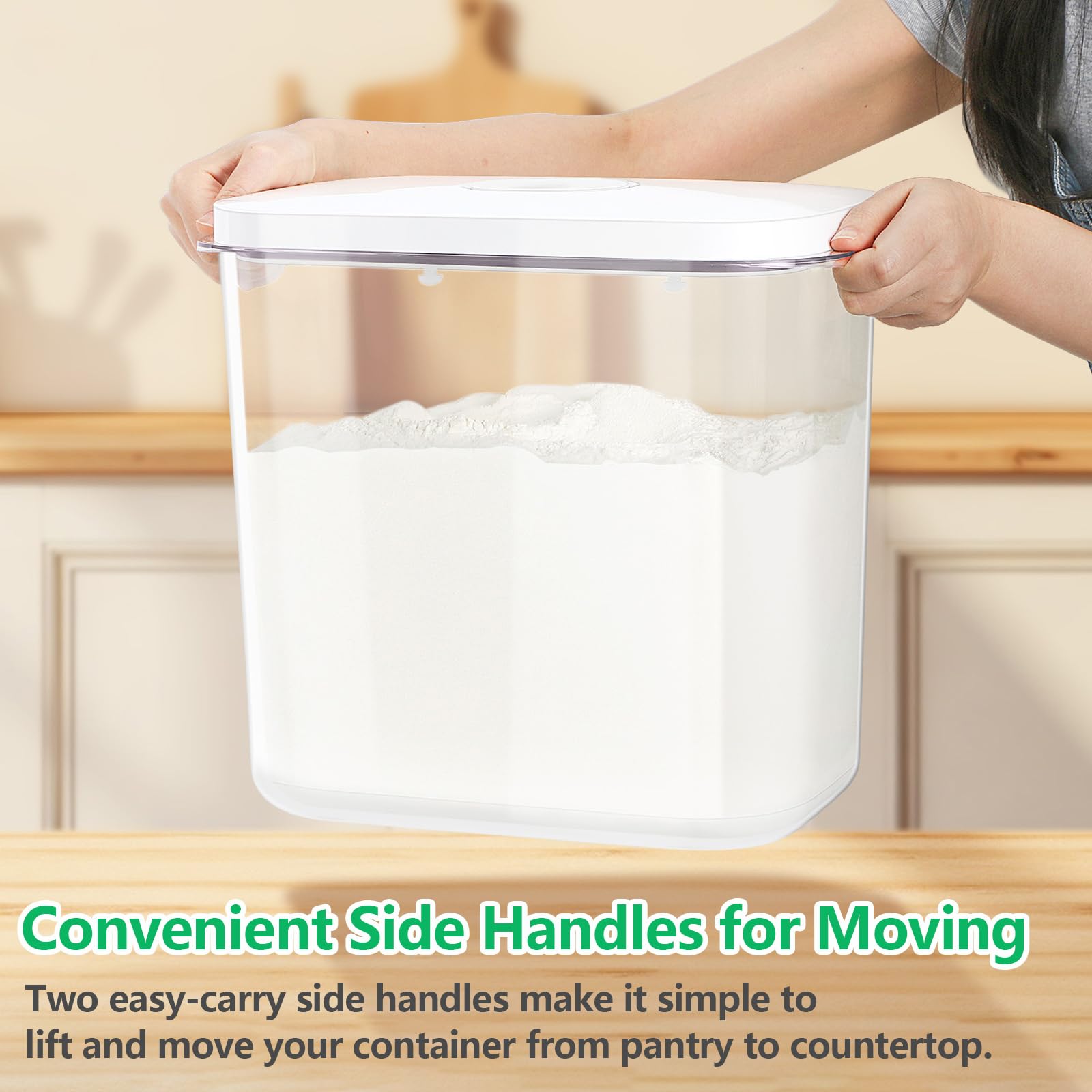 TBMAXS measuring cup-compatible design enables direct scooping for recipes.