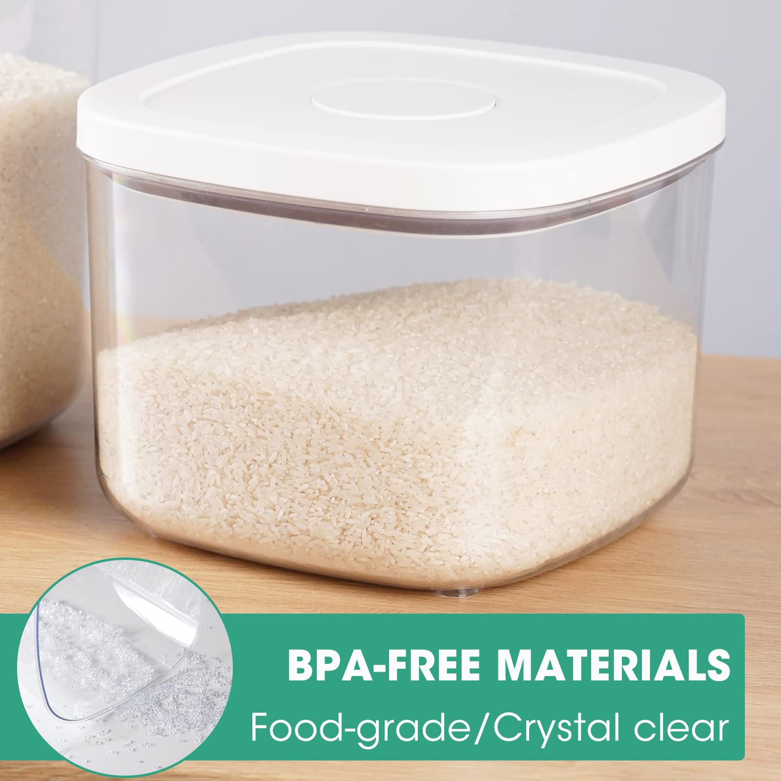 TBMAXS silicone-seal airtight lid blocks moisture to keep contents dry