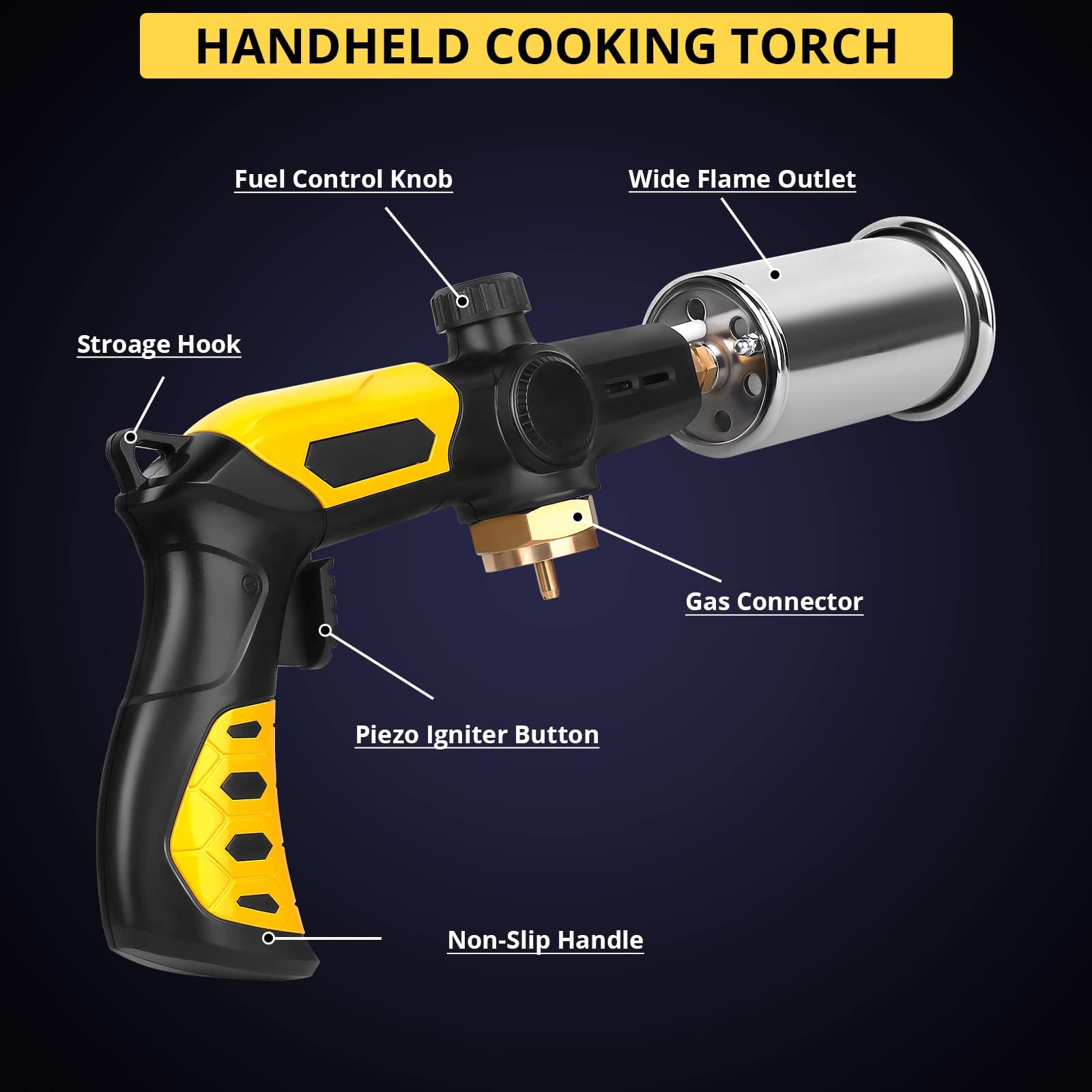 TBTeek propane torch with continuous flame for grilling and campfires