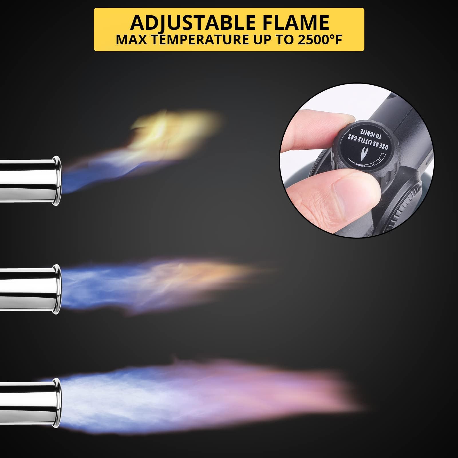 TBTeek sous vide torch with adjustable flame for perfect sear