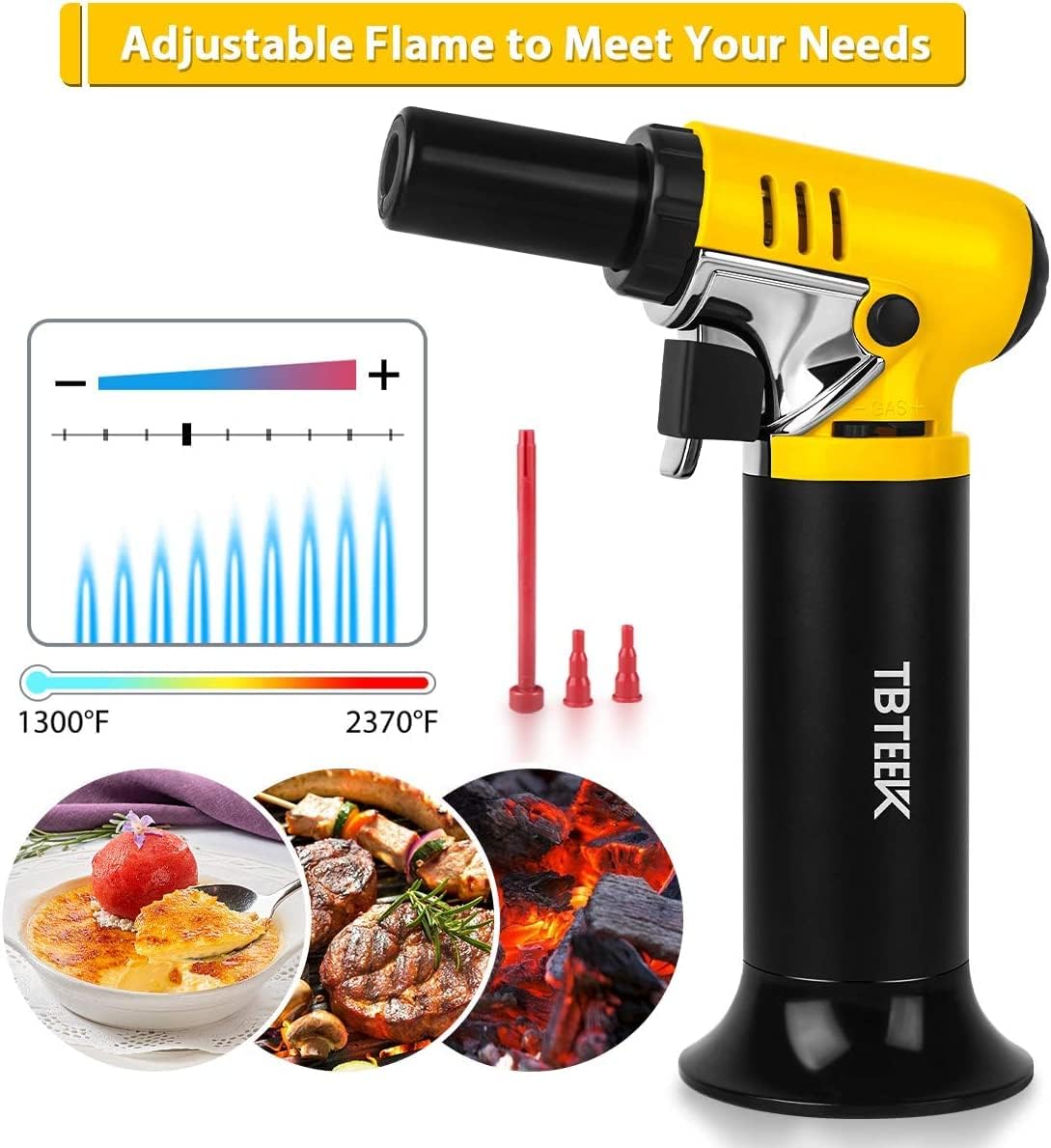 TBTeek TB907 adjustable flame control for creme brulee and searing.