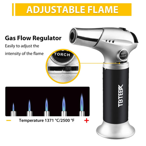 TBTeek torch adjustable flame for precise caramelizing