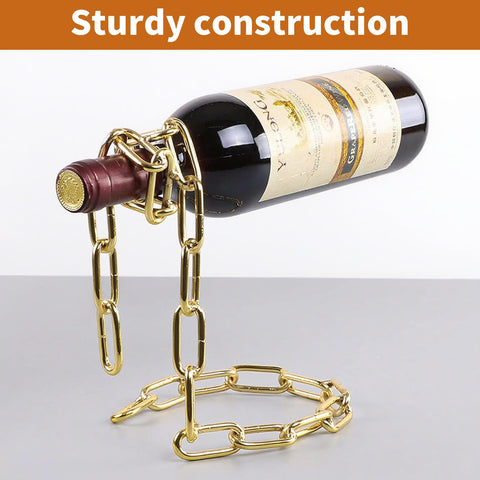 TBWHL elegant wine display stand enhances kitchen decor in gold